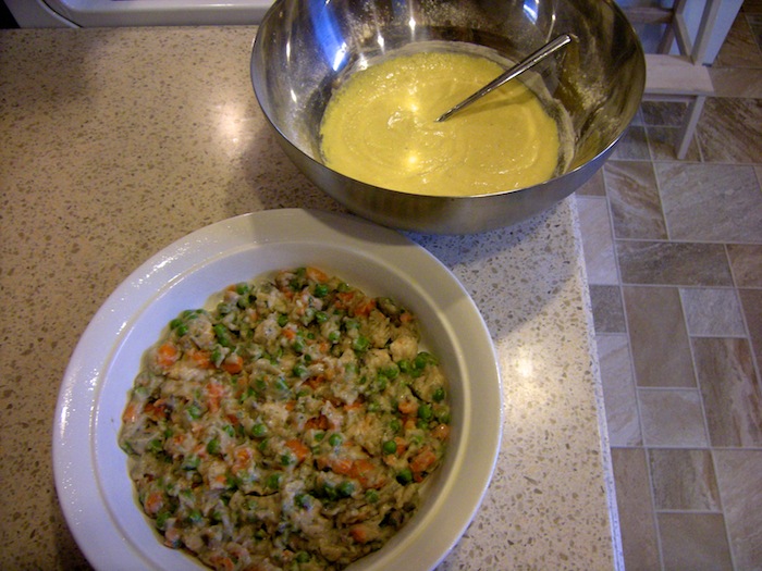 Chicken Pot Pie with Corn Bread